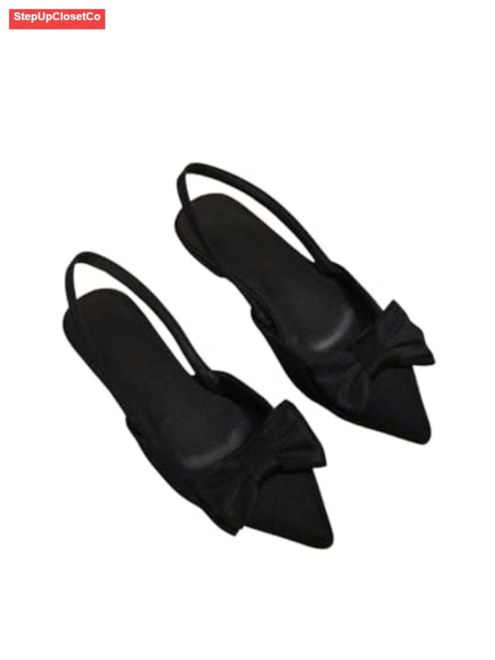 Verdusa Women's Bow Pointed Toe Flat Shoes Slingback Flats Dress Shoes